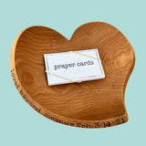 Wooden Heart PrayerBowl - Ephesians 3:14-21