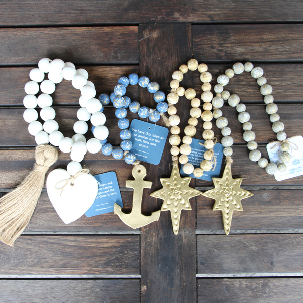 Blessing Beads with Heart, Anchor & Star