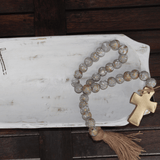 Blessing Beads with Cross and Tassel